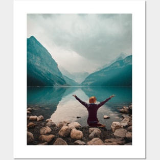 Lovely Mountain Water Reflection Posters and Art